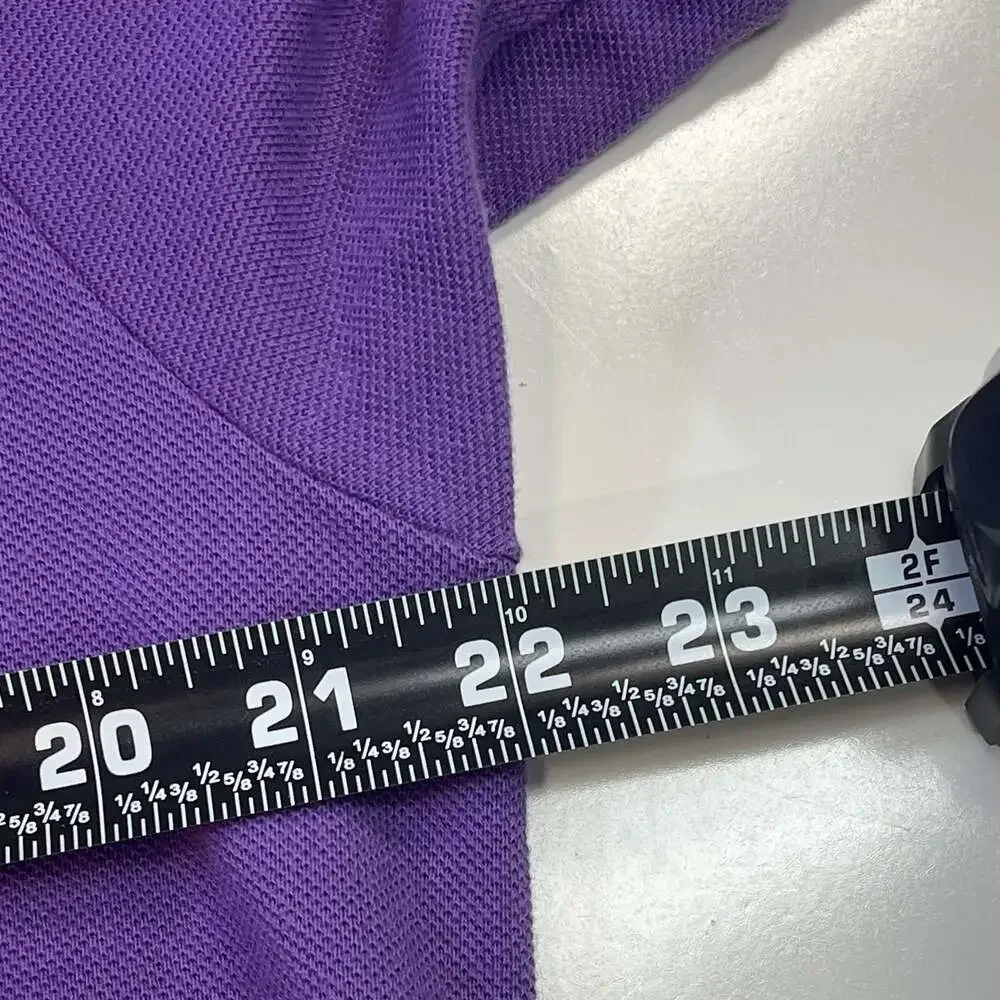 Lacoste Classic Fit Short Sleeve Pique Polo Shirt Purple XL Sz 6